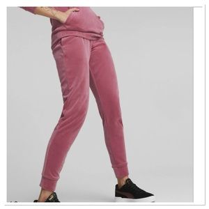 Women’s Velour Pink Sweatpants Puma